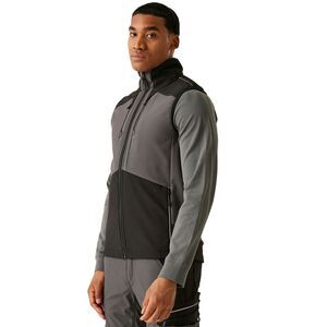 Regatta Professional Mens 3 Layer Softshell Body Warmer / Slate Grey/Black